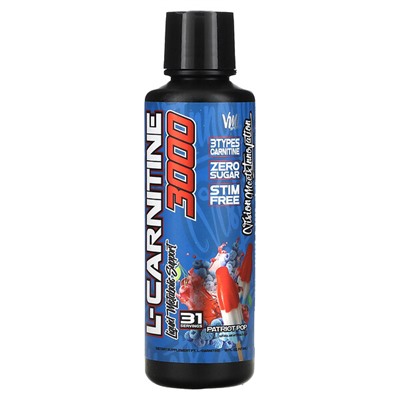 VMI Sports L-Carnitine 3000, Патриот Поп, 16 жидких унций (473 мл)