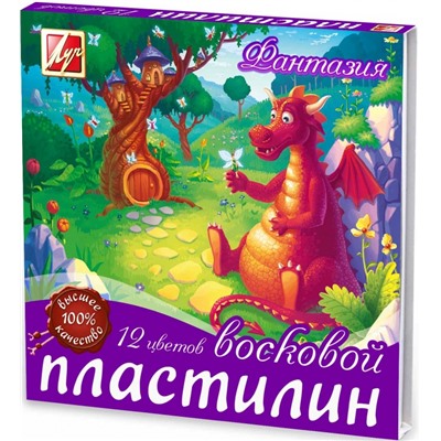 Луч. Пластилин мягкий восковой "Фантазия" 12 цв. арт.25С 1523-08