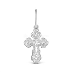 Крест из серебра родированный - 2,3 см 925 пробы К3-071р
