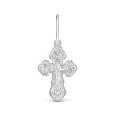 Крест из серебра родированный - 2,3 см 925 пробы К3-071р