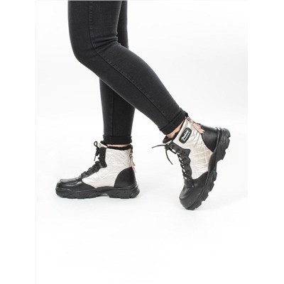 04-2221-4 BLACK Ботинки зимние женские (искусственные материалы)