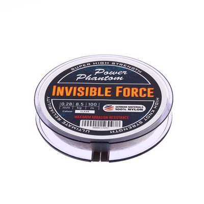 Леска Power Phantom Invisible Force CLEAR, диаметр 0.28 мм, тест 8.5 кг, 100 м