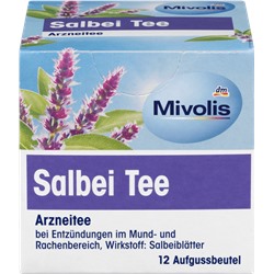 Mivolis Arznei-Tee, Salbei Tee Миволис Лечебный чай с шалфеем при проблемах пищеварения, (12пакетиков x 1,5 гр)