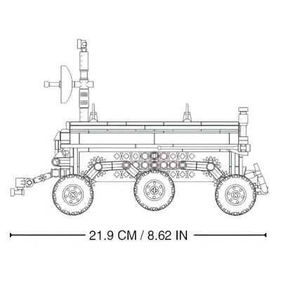 Конструктор луноход Sluban Механо, на радиоуправлении, 372 детали, 6+, уценка