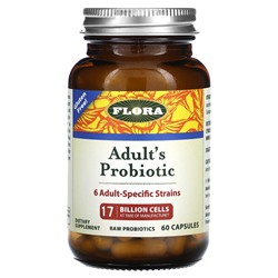 Flora Пробиотик для взрослых, 17 миллиардов клеток, 60 капсул
