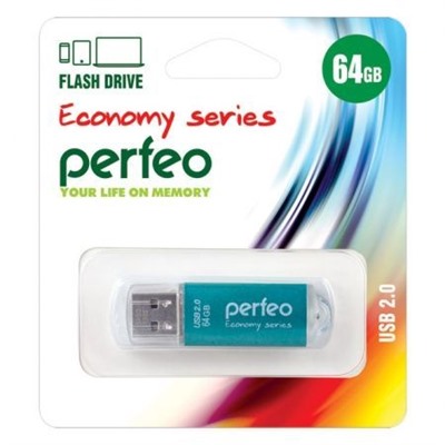 64Gb Perfeo E01 Green Economy Series USB 2.0 (PF-E01G064ES)