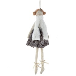 Мягкая игрушка на ёлку "Девочка в шарфе", 32 см