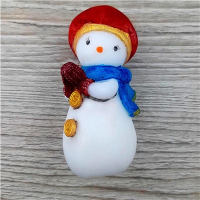 Силиконовый молд 3D Милый снеговик