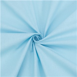 Ткань на отрез поплин гладкокрашеный 220 см 115 гр/м2 цвет голубой