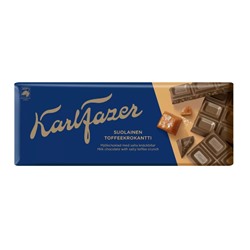 Молочный шоколад с кусочками хрустящей солёной карамели Karl Fazer Salty Toffee Crunch 180 гр