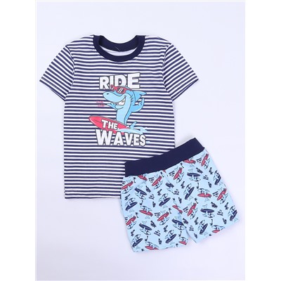 Комплект: Футболка, шорты "Surfing Shark" для мальчика (717441432)