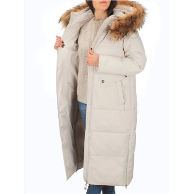 H23-631 LT. BEIGE Пальто зимнее женское (200 гр. тинсулейт)