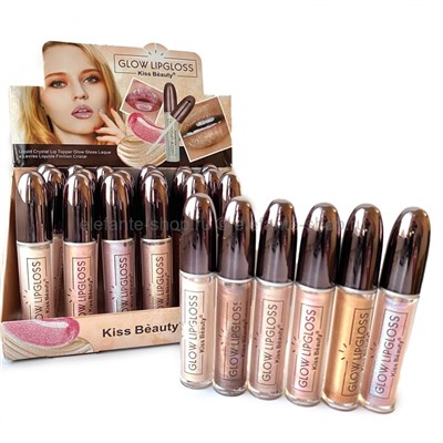 Набор блесков для губ Kiss Beauty GLOW LIPGLOSS, 6 штук