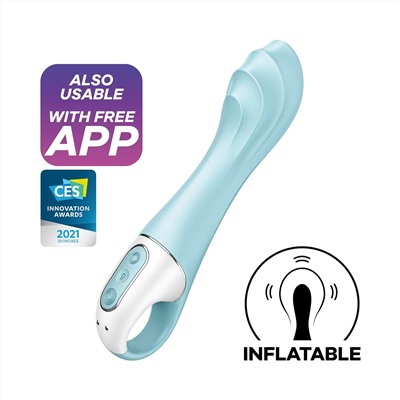 Вибромассажер Satisfyer Air Pump Vibrator 5 Connect App (blue)