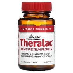 Master Supplements Theralac, Пробиотик широкого спектра действия, 30 капсул