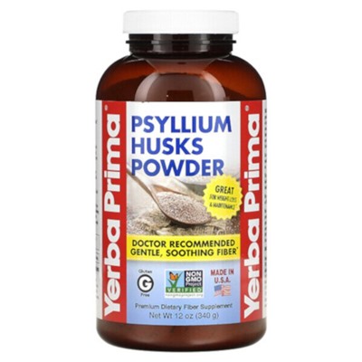 Yerba Prima Psyllium Husks Powder, 12 oz (340 g)