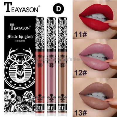 Набор из трех матовых помад для губ Teayason Matte Lip Gloss 3 Colors (106)