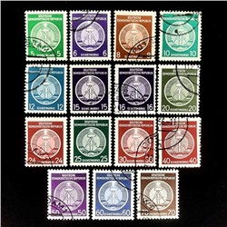 Набор официальных марок Герб ГДР, Германия, ГДР, 1954 - 1960 года (15 шт.)
