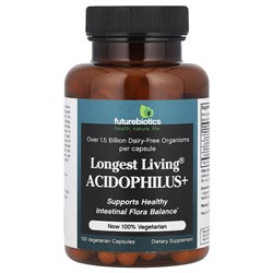 FutureBiotics Longest Living Acidophilus+, 100 Vegetarian Capsules