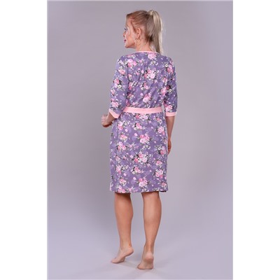 46028 Комплект женский (халат и ночная сорочка), розовый