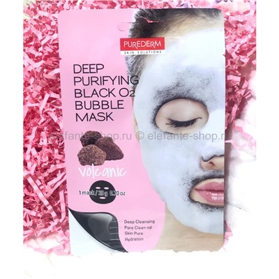 Маска PUREDERM Deep Purifying Black O2 Bubble Mask Volcanic (78)