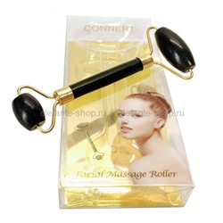 Нефритовый роликовый массажер Гуаша Connert Facial Massage Roller Black G003