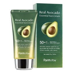 FarmStay Real Avocado Essential Sun Cream SPF50+ Солнцезащитный крем с авокадо