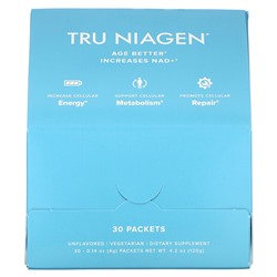 Tru Niagen Никотинамид Рибозид, Увеличение NAD+ - 4 г - 30 пакетиков - Tru Niagen