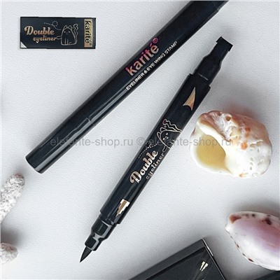 Подводка для глаз Karite Double Eyeliner and Eye Wings Stamp 2in1