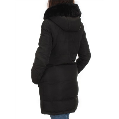 6525 BLACK Куртка зимняя женская (200 гр. холлофайбера)