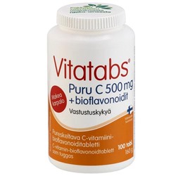 Vitatabs Puru-C 500 мг - Жевательная таблетка витамина С с биофлавоноидами 100табл.