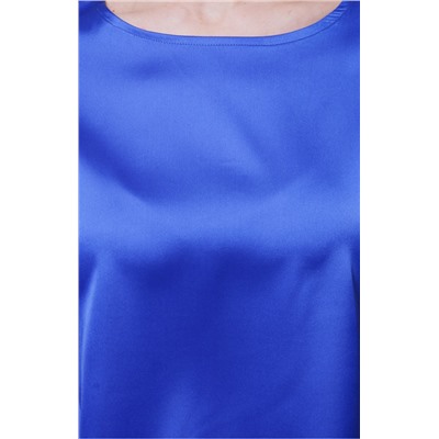 4520-5 блуза атласная нарядная василёк