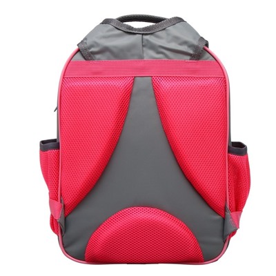 Рюкзак школьный, 37 х 27 х 16 см, эргономичная спинка, Calligrata Б "Совушка", серый/розовый