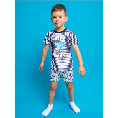 Комплект: Футболка, шорты "Surfing Shark" для мальчика (717441432)