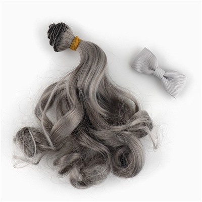 Волосы - тресс для кукол «Пепельные локоны», длина волос: 25 см, ширина: 150 см