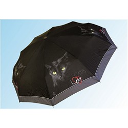 Зонт 4073 кот на черном
