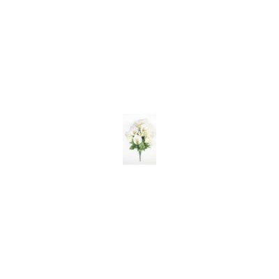 Искусственные цветы, Ветка в букете смешанная калла + бутон розы (1010237)