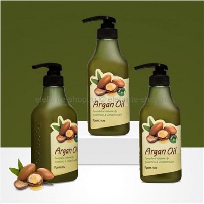 Шампунь-кондиционер 2в1 Farmstay Argan Oil Volume Up, 530 мл (125)