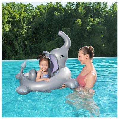 Лодочка надувная Funspeakers Elephant Baby Boat, 96.5 х 84 см, со встроенным динамиком, 34152