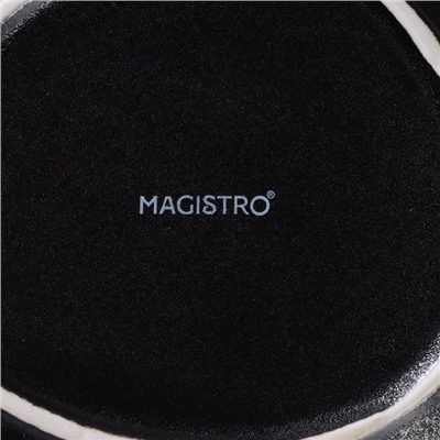 Тарелка фарфоровая глубокая Magistro Carbon, 17,5×15 см, цвет чёрный