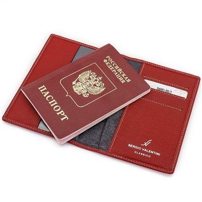 Женская кожаная обложка для паспорта Sergio Valentini СВ 8093-005/2