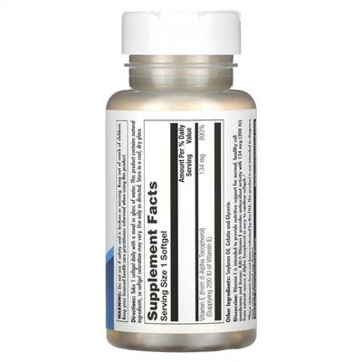 KAL Витамин E - 134 мг (200 МЕ) - 90 капсул - KAL