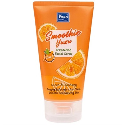 YOKO Скраб для лица осветляющий ЮДЗУ Smoothie Yuzu Brightening Facial Scrub 100 мл