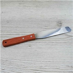 Лопатка металлическая прямая 27 см с деревянной ручкой
