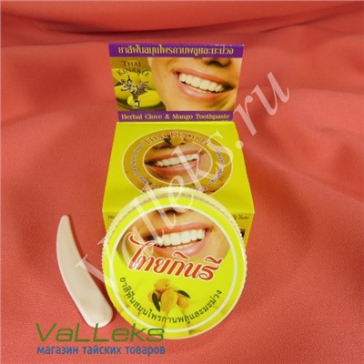 Твердая зубная паста с экстрактом манго Thai Kinaree Herbal Clove & Mango Toothpaste, 25 гр