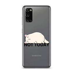 Силиконовый чехол Cat not today на Samsung Galaxy S20