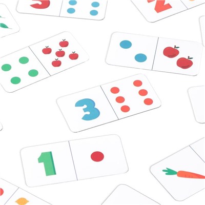 Развивающая игра «Учимся считать, Математические домино. Узнаем цифры», 30 карт