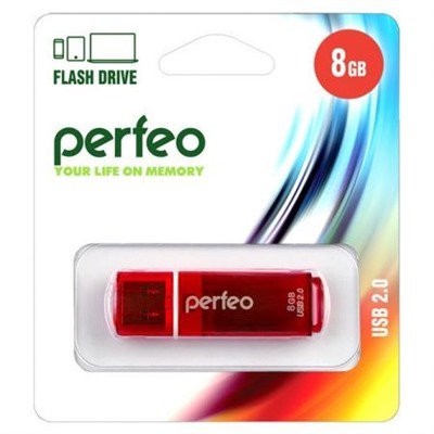 8Gb Perfeo C13 Red USB 2.0 (PF-C13R008)