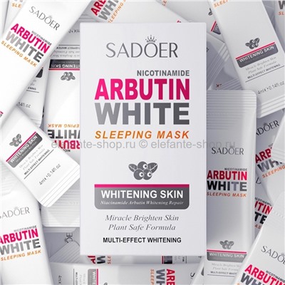 Маски для лица Sadoer Arbutin White Sleeping Mask 20x4ml