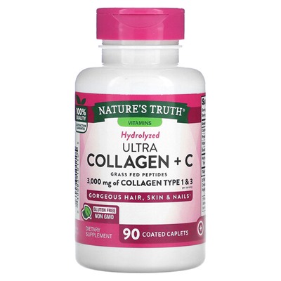 Nature's Truth Ultra Collagen + C, 90 капсул, покрытых оболочкой
